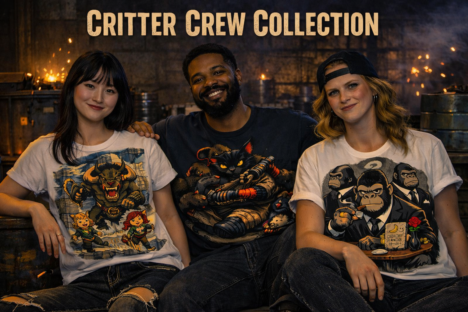 Critter Crew Collection | Funny Animal Graphic T‑Shirts