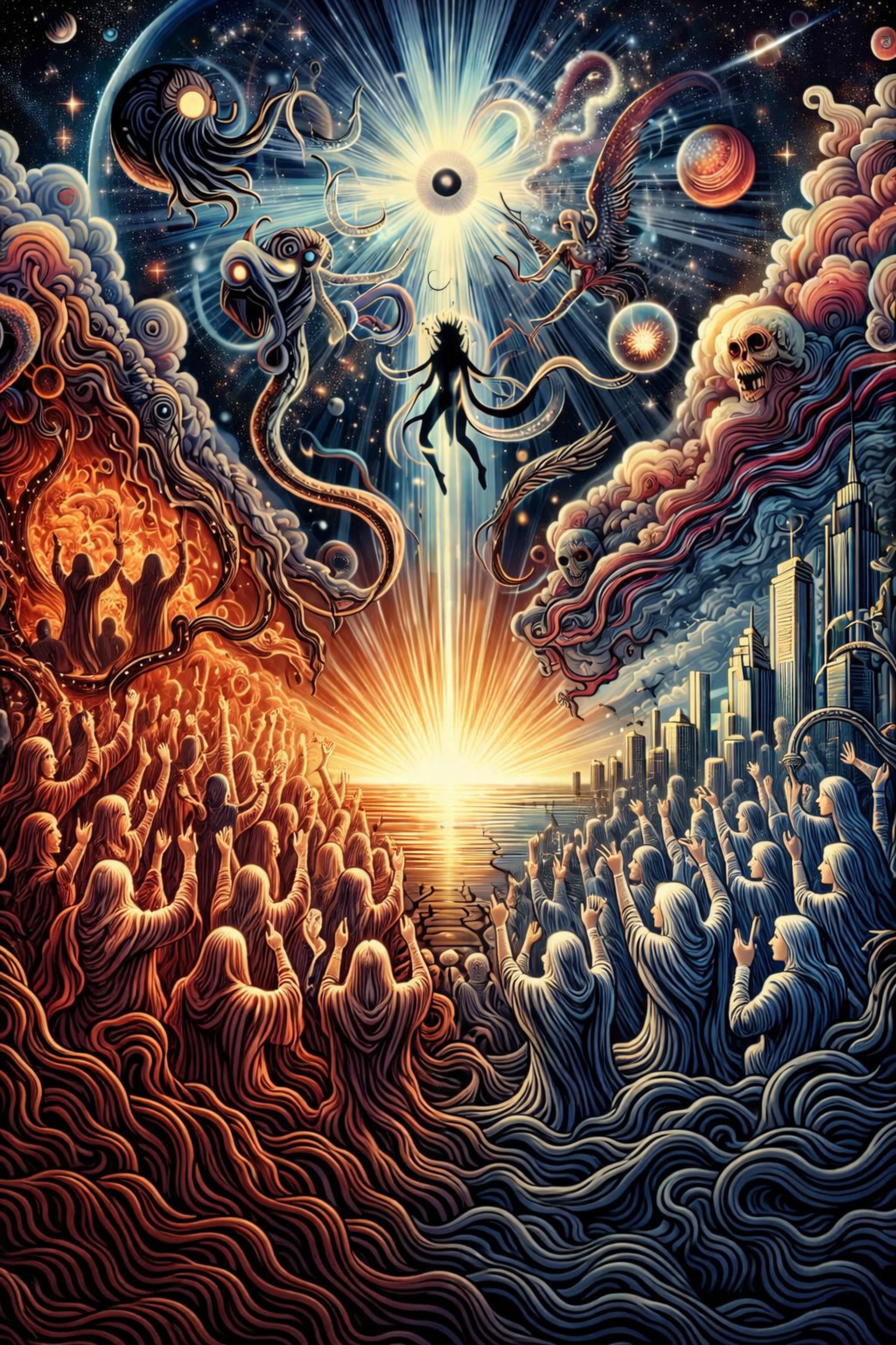 Rapture Volume II — The Divide Of Worlds Framed Poster | Fantasy Wall Art