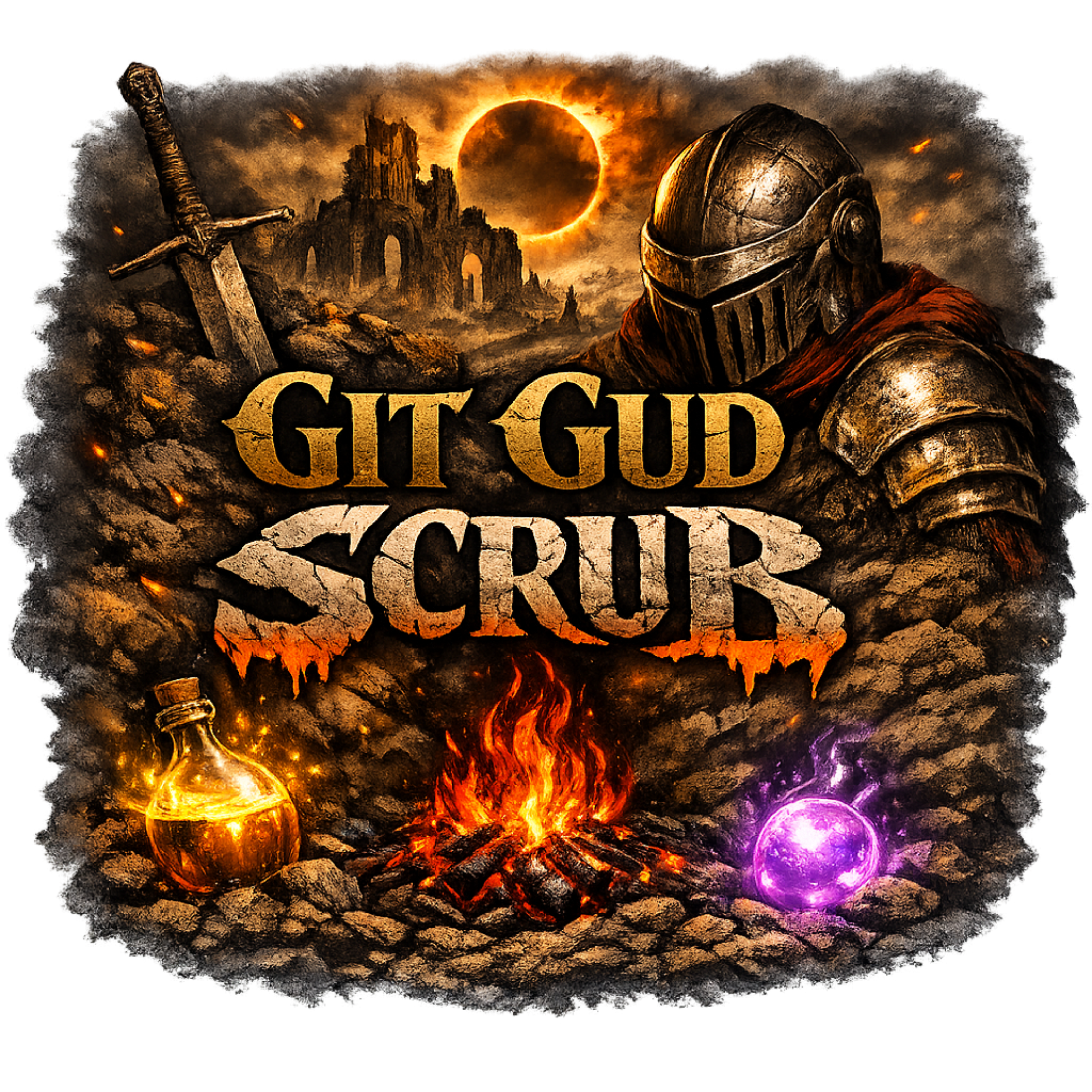 Camiseta unisex Rift-Borne Git-Gud Scrub